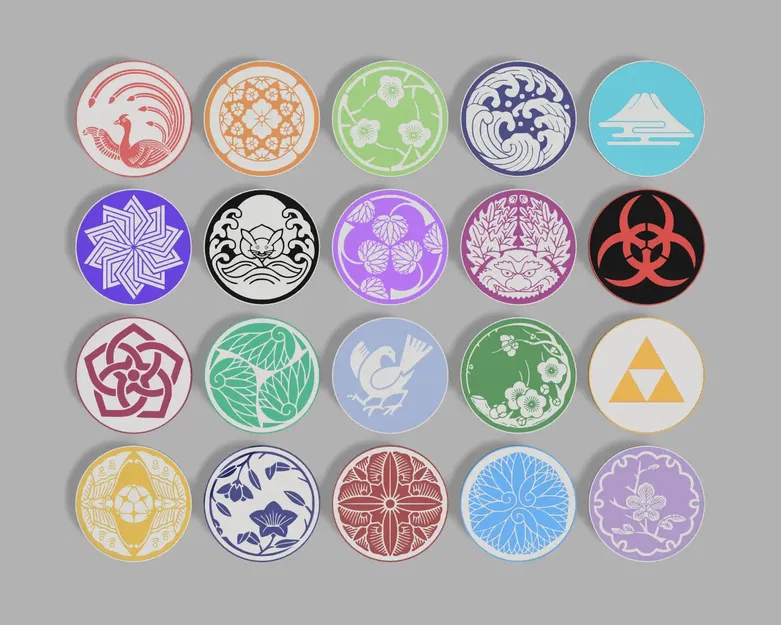 Bộ Sưu Tập Đế Lót Ly Huy Hiệu Kamon - Image 2