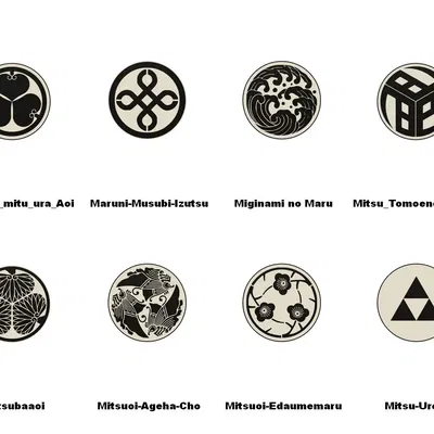 Bộ Sưu Tập Đế Lót Ly Huy Hiệu Kamon