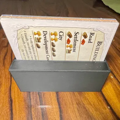 3D Catan building reference card box insert