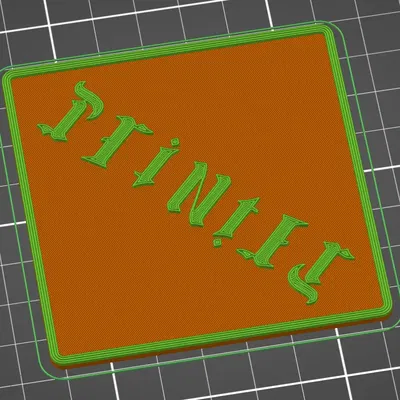 Printer Coaster Ambigram