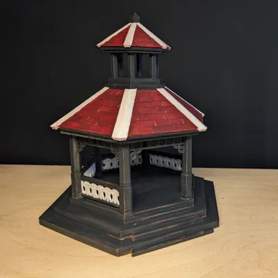 Băng ghế / Quầy nhạc - không cần support! Cho diorama // Làng Giáng Sinh