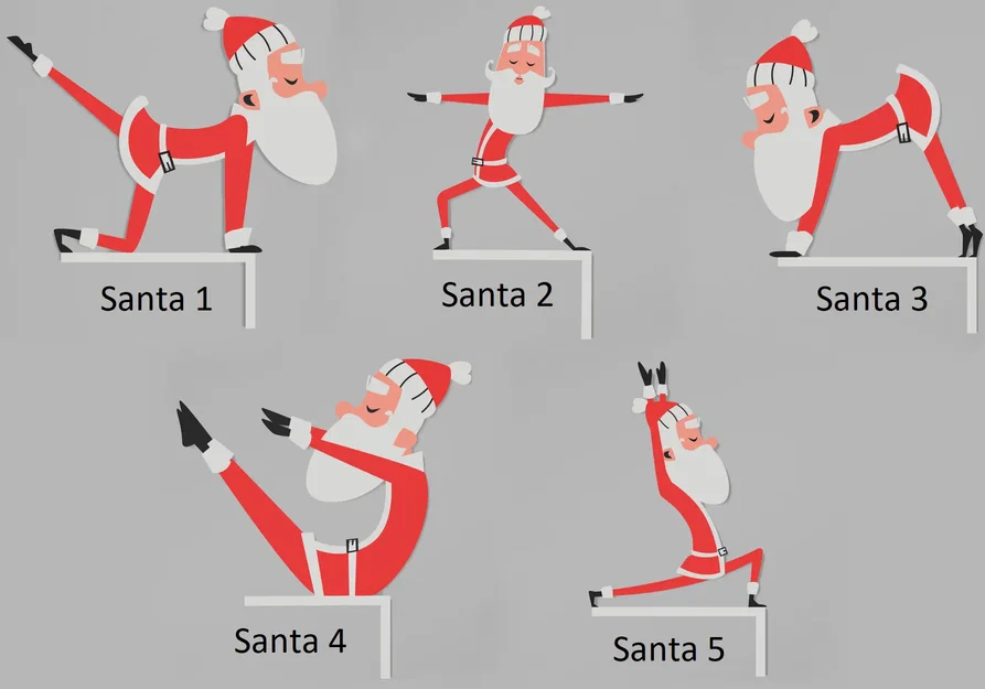 Doorframe - Santa doing yoga - Collection - Image 1
