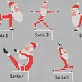 Doorframe - Santa doing yoga - Collection - Thumbnail 1