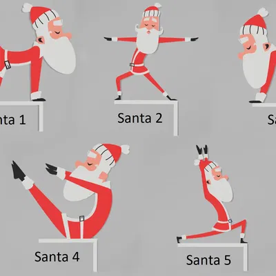 Doorframe - Santa doing yoga - Collection