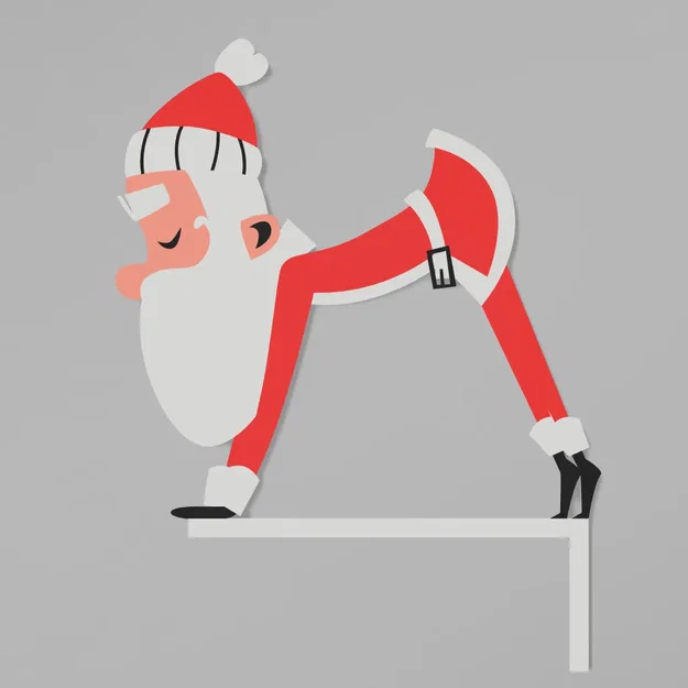 Doorframe - Santa doing yoga - Collection - Image 3