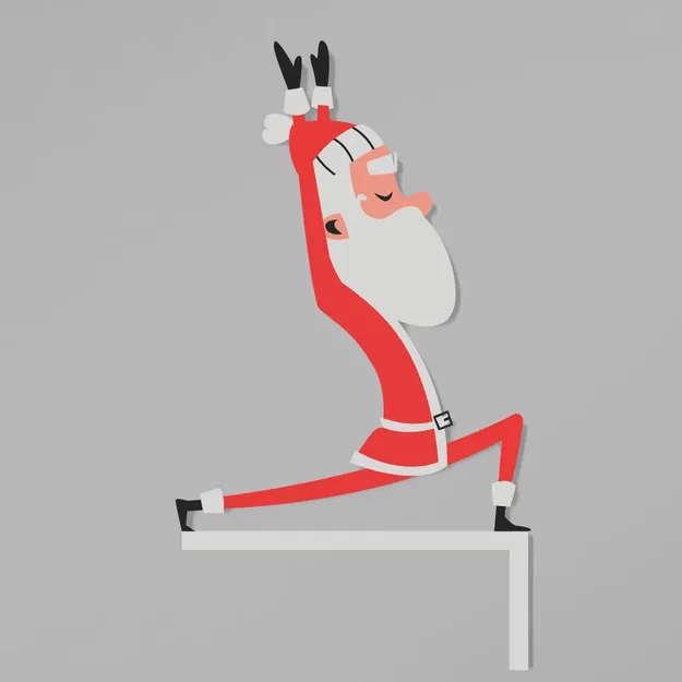 Doorframe - Santa doing yoga - Collection - Image 6