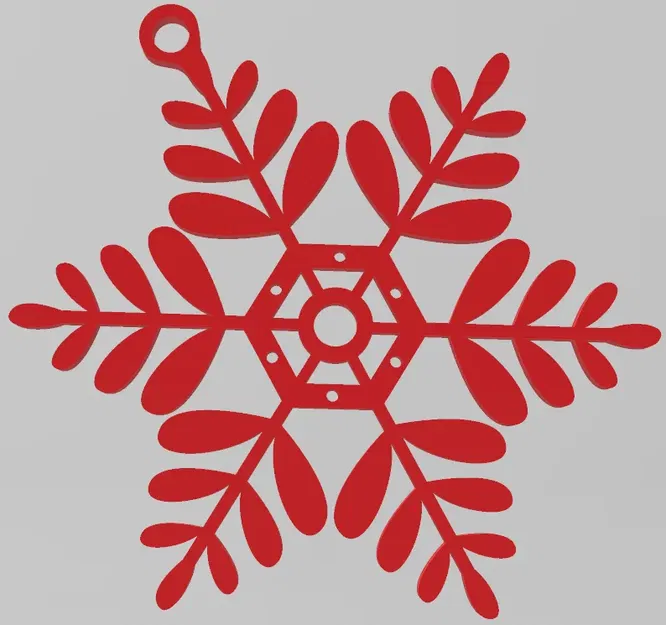EASY TO PRINT, SNOWFLAKE, CHRISTMAS ORNAMENT 12, ORNAMENTS - Image 1
