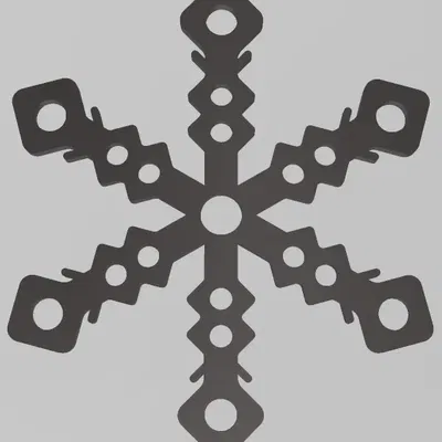 EASY TO PRINT, SNOWFLAKE, CHRISTMAS ORNAMENT 11, ORNAMENTS