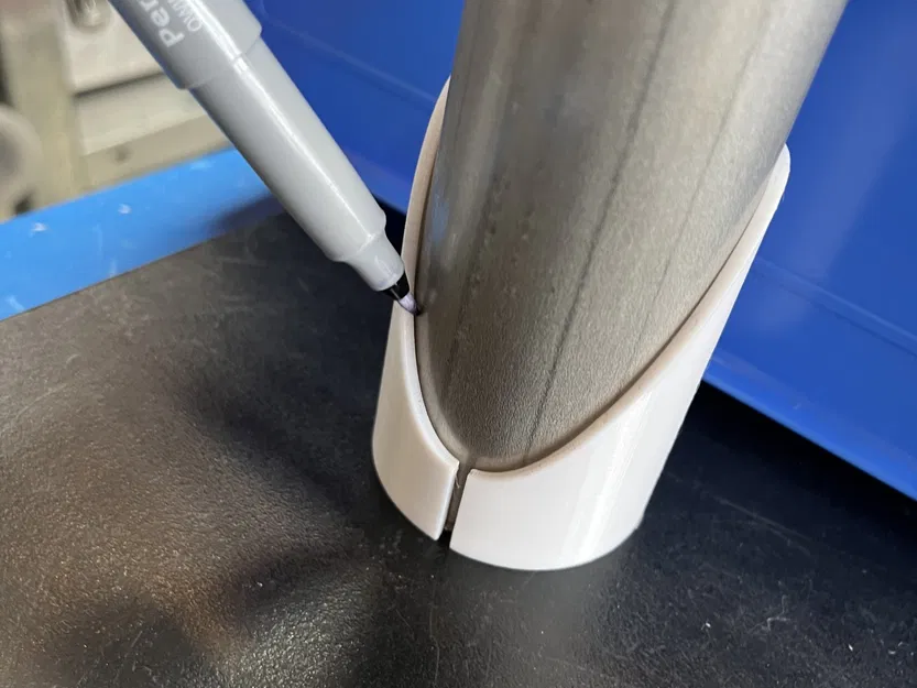 pipe cutting template 44,5/44,5 45° (šablona na řez trubky) - Image 4