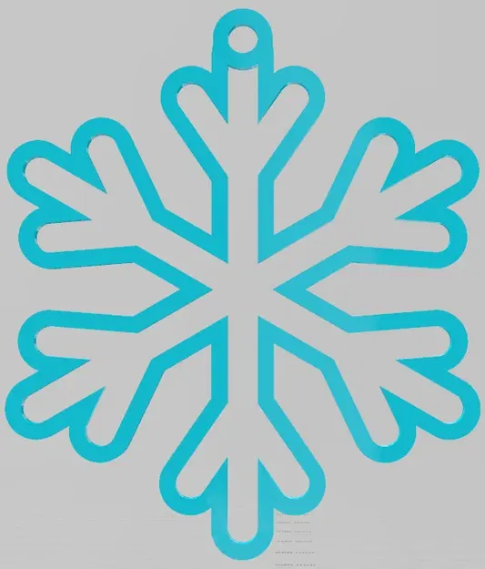 EASY TO PRINT, SNOWFLAKE, CHRISTMAS ORNAMENT 9, ORNAMENTS - Image 1