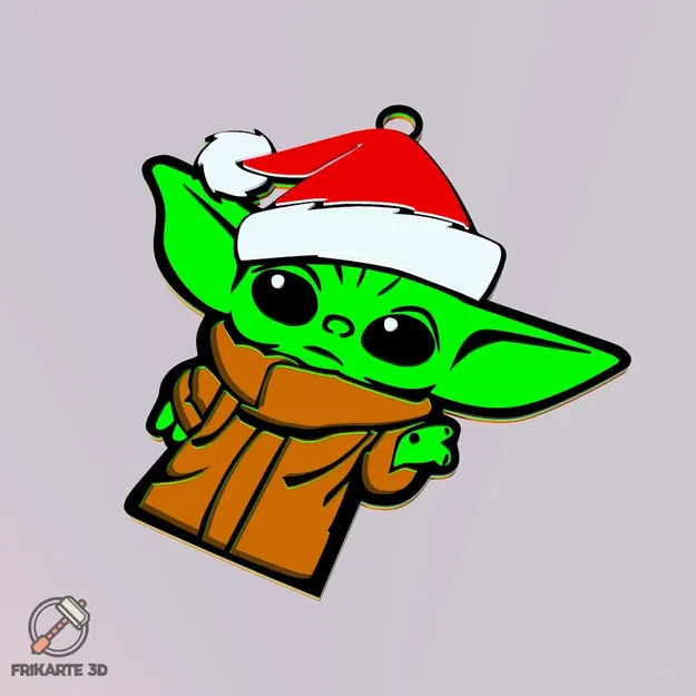 Trang Trí Cây Thông Noel Baby Yoda Không Vòng Tròn - Image 1