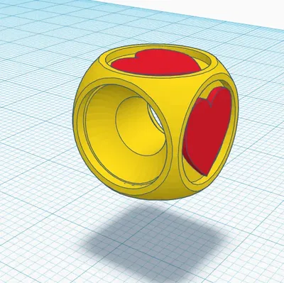 Charm xúc xắc trái tim