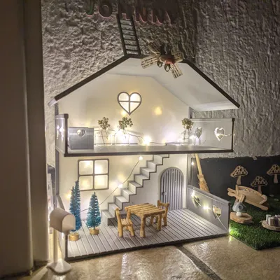 Nhà yêu tinh (cửa gnome) - Hai tầng