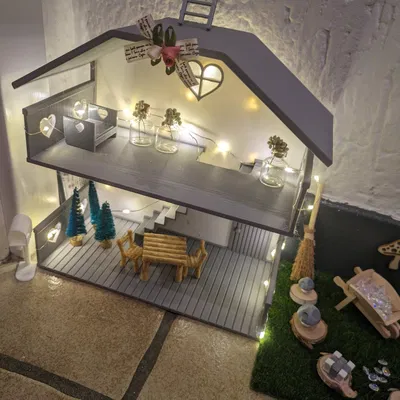 Nhà yêu tinh (cửa gnome) - Hai tầng