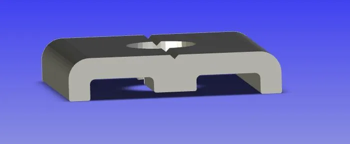 Clamp strip 20x20 mm 6,5 mm hole, 夾條 20x20 mm 6.5 mm 孔, कलप पटट 20x20 मम 6,5 मम छद - Image 2