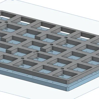 Splitkb Aurora helix Top and bottom plate