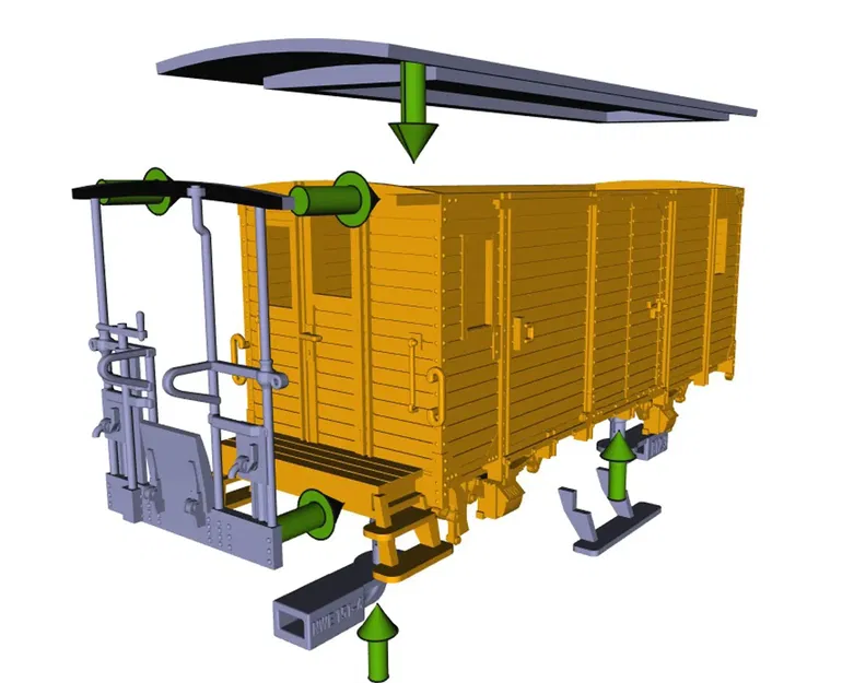 Toa Hành lý H0m 1000mm 905-153 (NWE 156) Tỷ lệ 1:87 - Image 4
