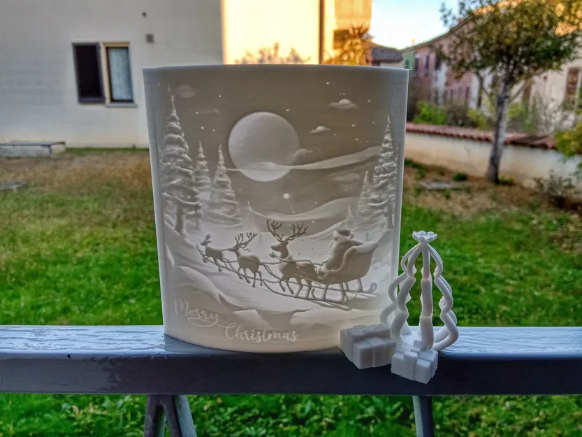 Lithophane Merry Christmas - Thiệp Chúc Mừng - Image 1