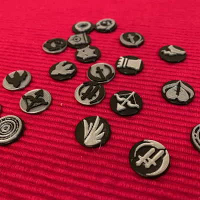 MTG counter and ability markers template