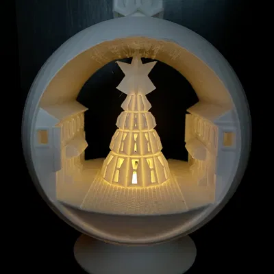 Hộp Tuyết Trang Trí Nến - Thị Trấn Giáng Sinh