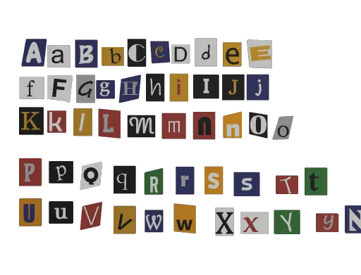 Bộ Nam Châm Chữ Cái Kiểu "Ransom" - Image 2