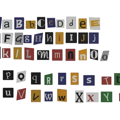 Bộ Nam Châm Chữ Cái Kiểu "Ransom"