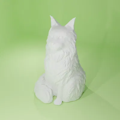 Mô Hình Mèo Lông Dài