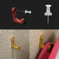 DL Hook | Design to be compatible with push pins | Easy to use - Thumbnail 1