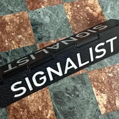 Foldable Desk Name Plate - parametric