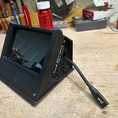 Case BTT PiTFT50 v2.1 với Raspberry Pi và Quạt 4010 (Màn hình Klipper)