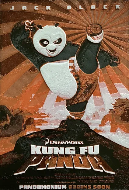 Mô Hình Poster Gấu Po Kungfu - HUEFORGE - Image 1