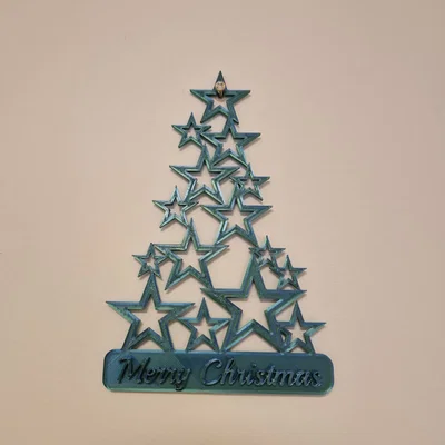 Christmas tree made out of stars