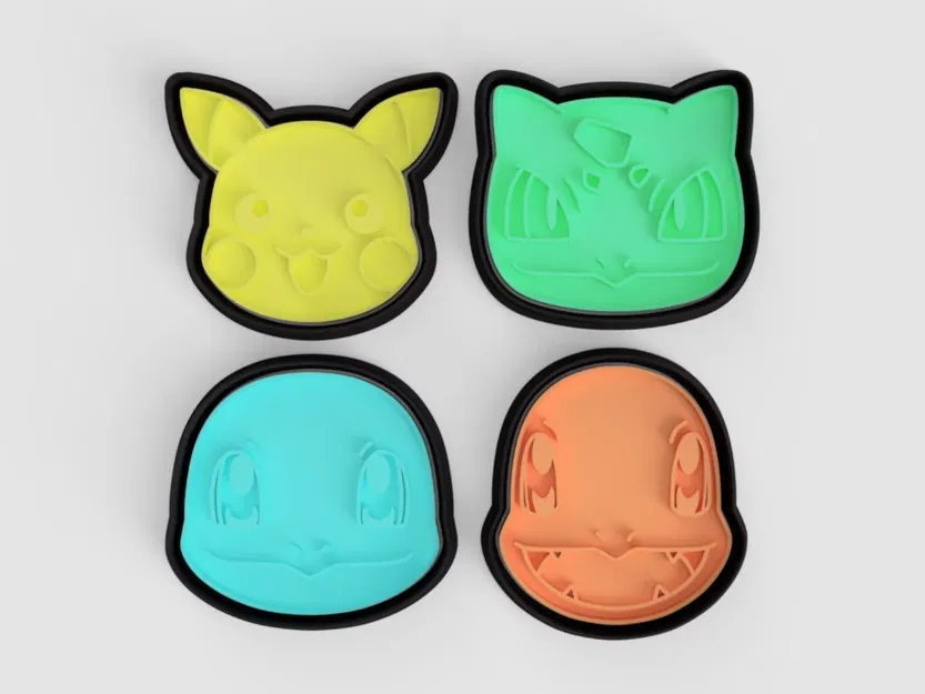 Cookie Cutters - Kanto Starters Pokemon Faces - Image 1
