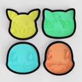 Cookie Cutters - Kanto Starters Pokemon Faces - Thumbnail 1