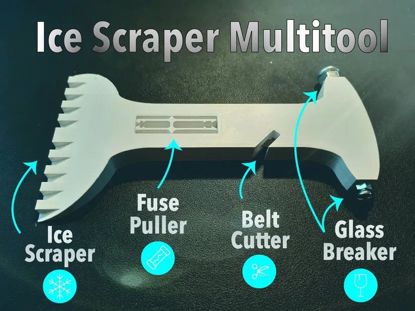 Dụng cụ đa năng 4 trong 1 cào băng (Công dụng an toàn) - Image 4