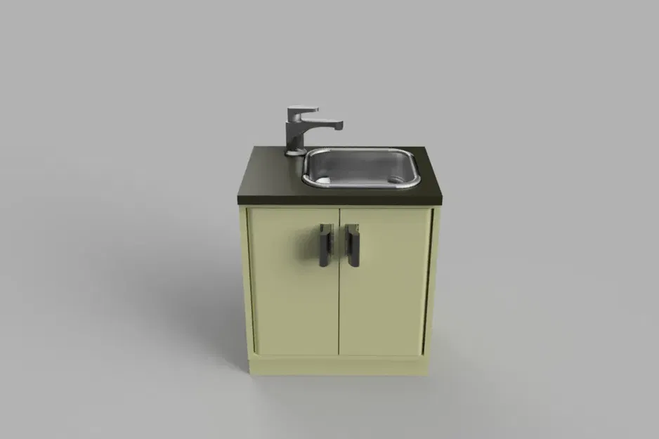 Doll House Kitchen Sink 1:12 - Image 1