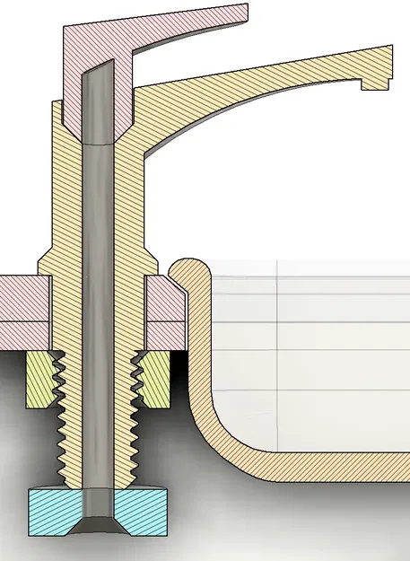 Doll House Kitchen Sink 1:12 - Image 3
