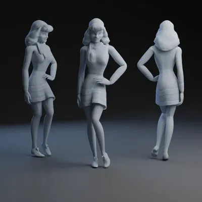 Mô hình 3D Daphne Blake từ Scooby Doo