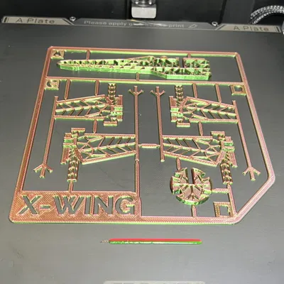 Snowflake X-Wing Kit Card Christmas Ornament - Lightweight