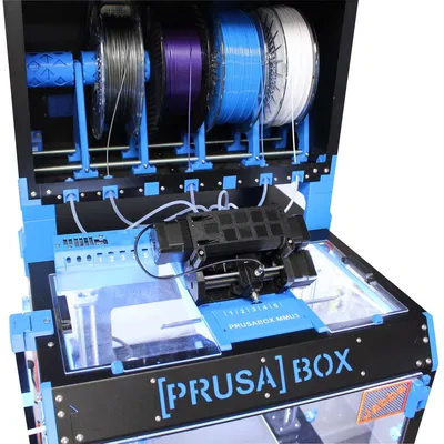 MMU2/MMU3 Autorewind spool holder with Spool tank and Prusabox