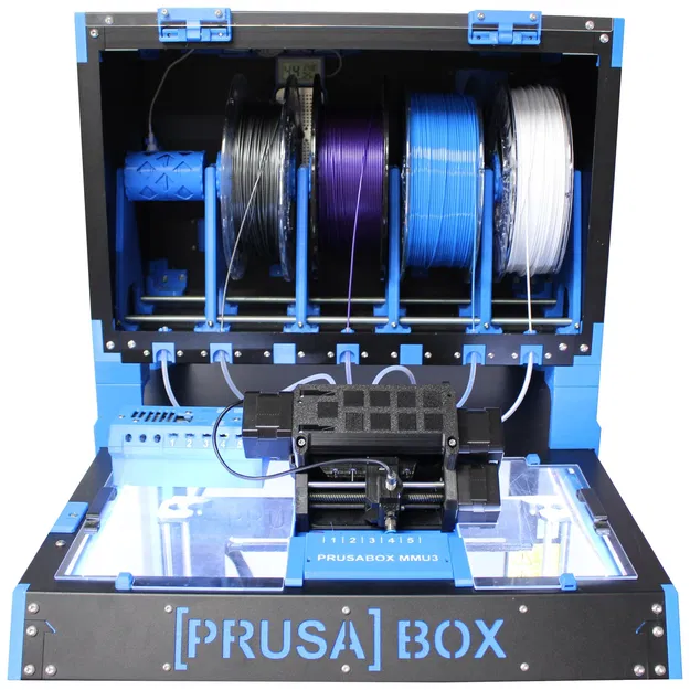 MMU2/MMU3 Autorewind spool holder with Spool tank and Prusabox - Image 2