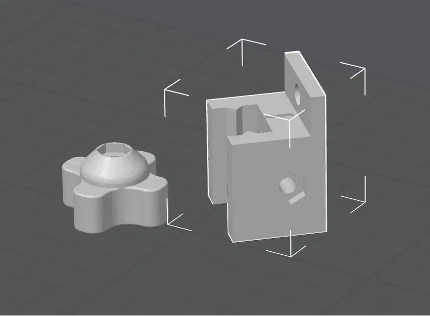 ikea lack enclosure camera mount with hex nut and screw - Image 1