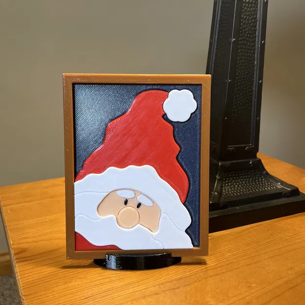 Tranh Ghép Hình Ông Già Noel Có Chân Đế - Image 1