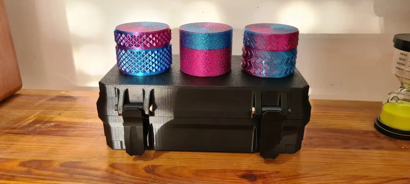 Hộp Hình Trụ Cứng Cáp Nắp Vặn Bản Sạch/Da Mờ - Image 2