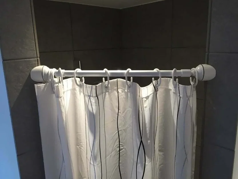 Pát Gắn Rèm Tắm Góc 45 Độ - Image 1