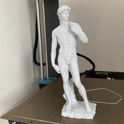 Michelangelo. Có chân đế hữu cơ.