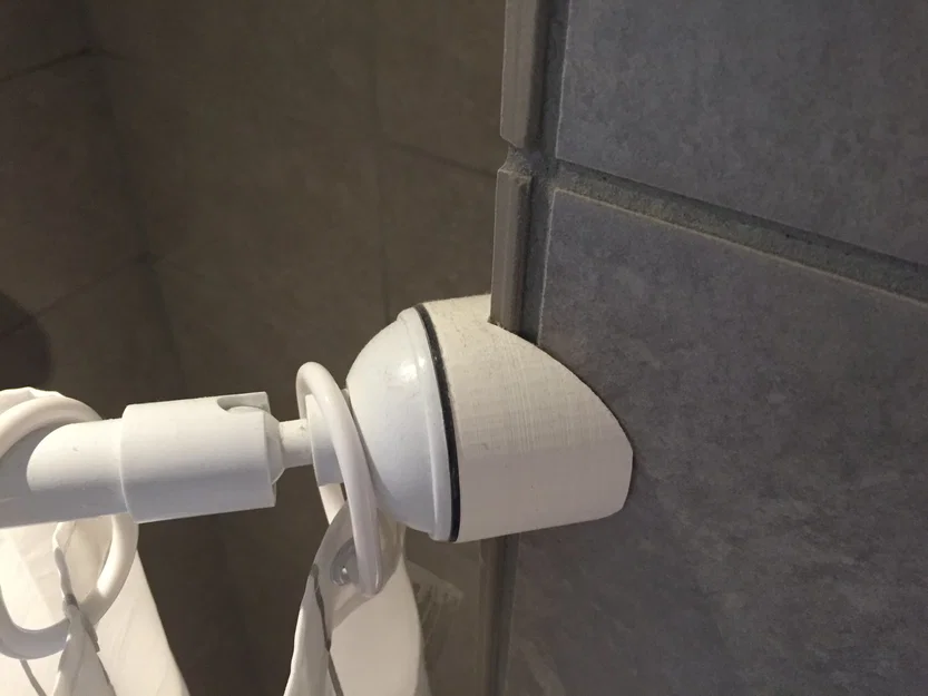 Pát Gắn Rèm Tắm Góc 45 Độ - Image 2