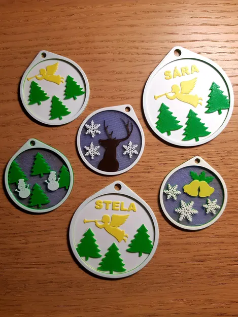 Ornament Giáng Sinh Cá Nhân Hóa Nhiều Màu (Không Cần MMU) - Image 1