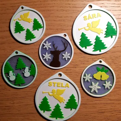 Ornament Giáng Sinh Cá Nhân Hóa Nhiều Màu (Không Cần MMU)