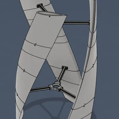 Tua-bin Gió Helical Darrieus Module Khổng Lồ